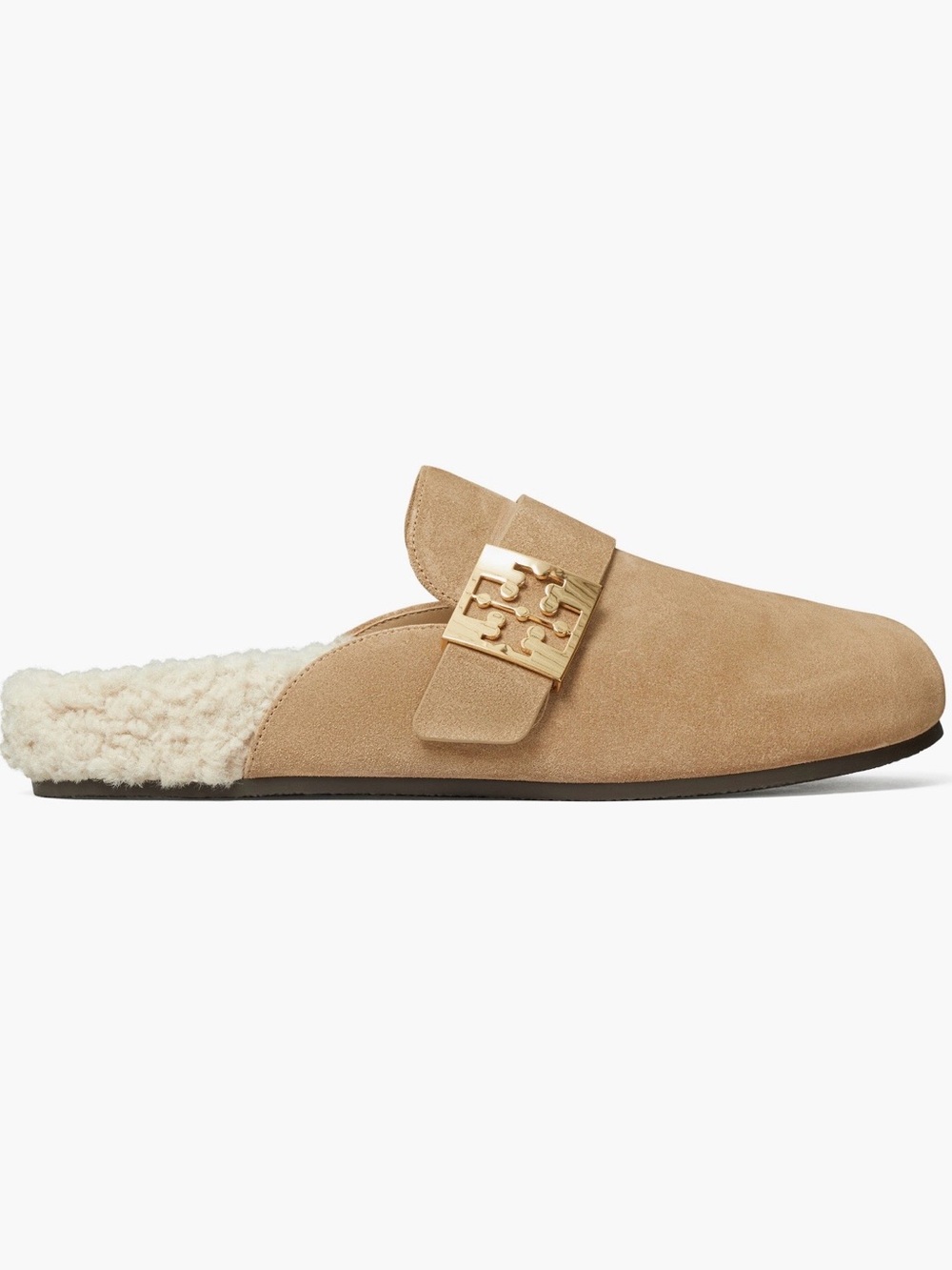 NIB. Tory Burch Women’s Leather Faux Shearling Lined Mule, Size 9 - Picture 3 of 4